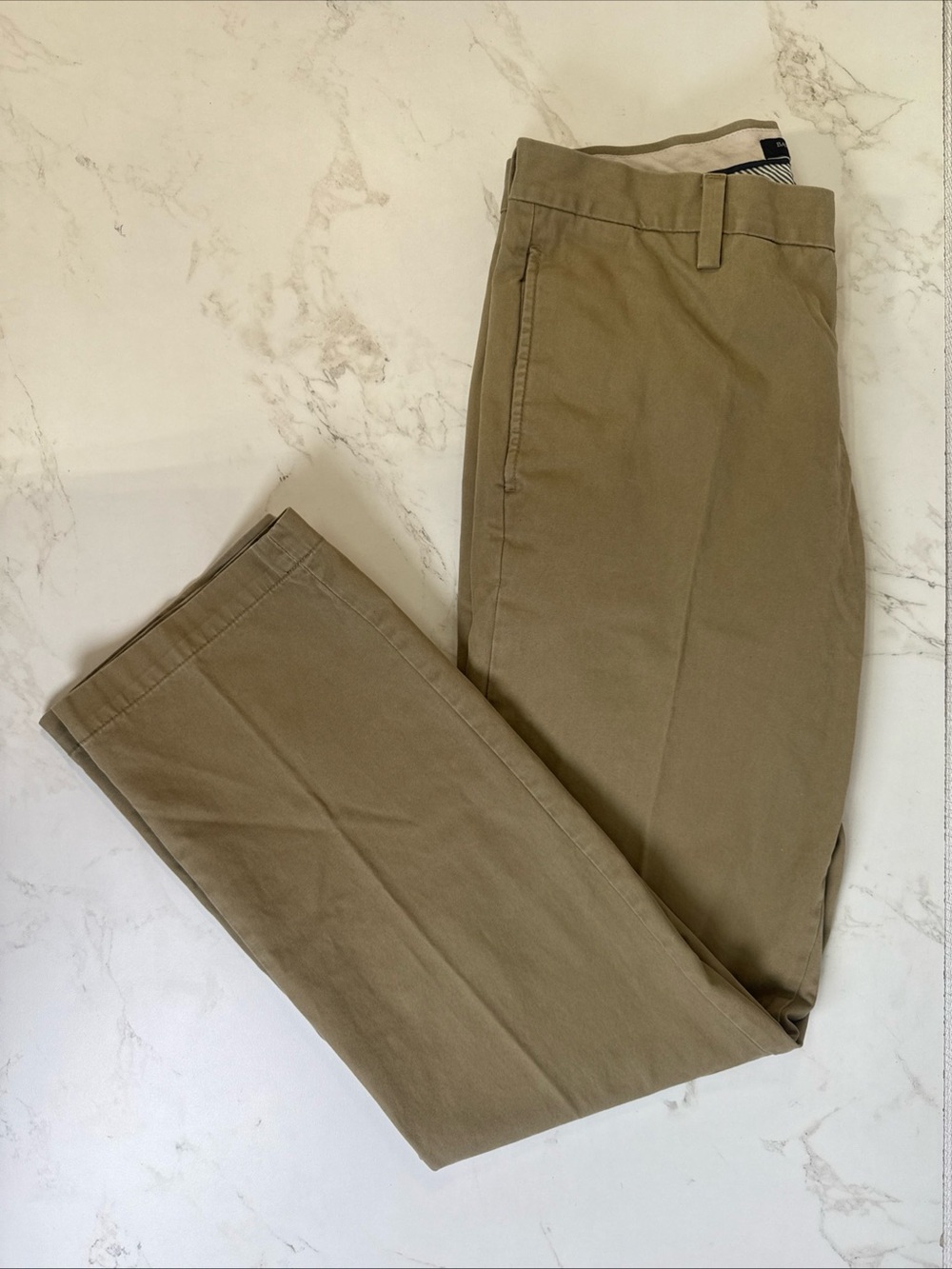 Banana Republic Cotton Flat Front Gavin Chinos Mens 32 x 32 Khaki Pant